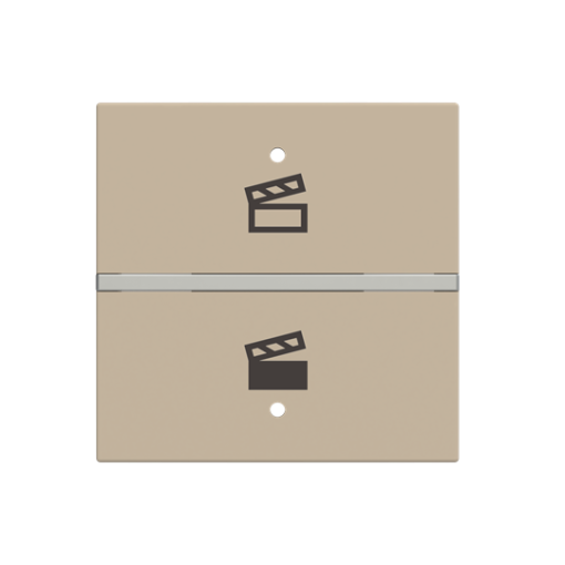 Rocker cover KNX for Switchpush button Two-part rocker Champagne - Zenit