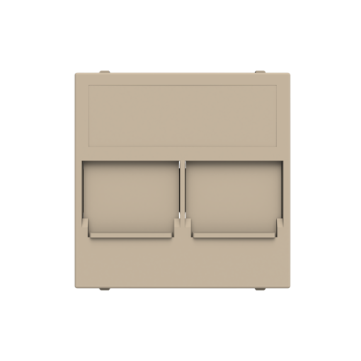 Cover plate Data connection 2 gang Champagne - Zenit