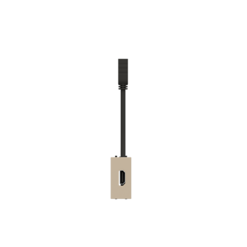 HDMI outlet HDMI 1 gang Champagne - Zenit