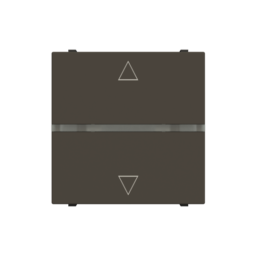 Blind control insertcover 2gang 1-pole push button Anthracite - Zenit