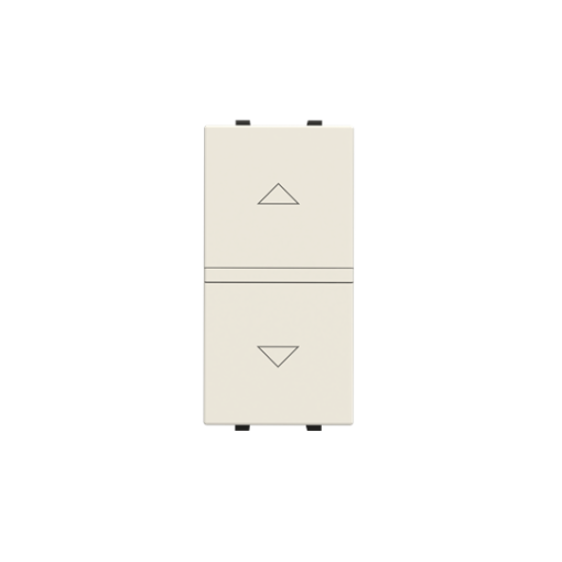 Blind control insertcover Rocker, 1-pole push button Off switch 1-pole 1P White - Zenit