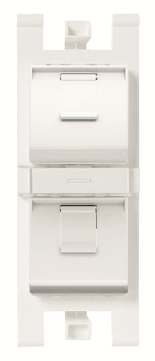 Workstation For data connection housing 2 gang White - Zenit