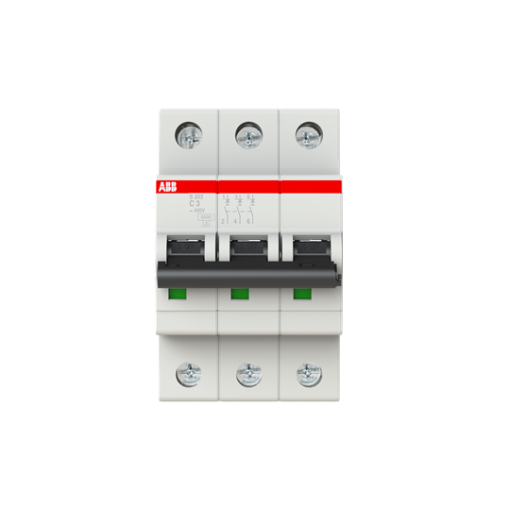 Miniature Circuit Breaker - S200 - 3P - 3 A - C - AC 6 kA