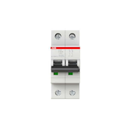 Miniature Circuit Breaker - S200 - 2P - 63 A - Z - AC 6 kA
