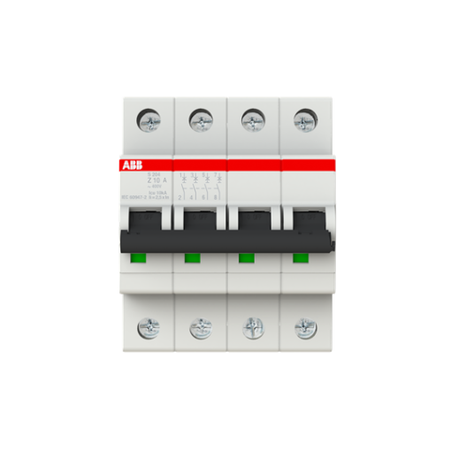 Miniature Circuit Breaker - S200 - 4P - 10 A - Z - AC 6 kA