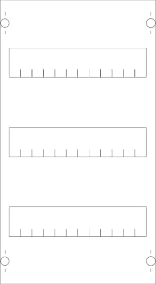 DIN rail mounting devices 450 mm x 250 mm x 120 mm , 3 , 00