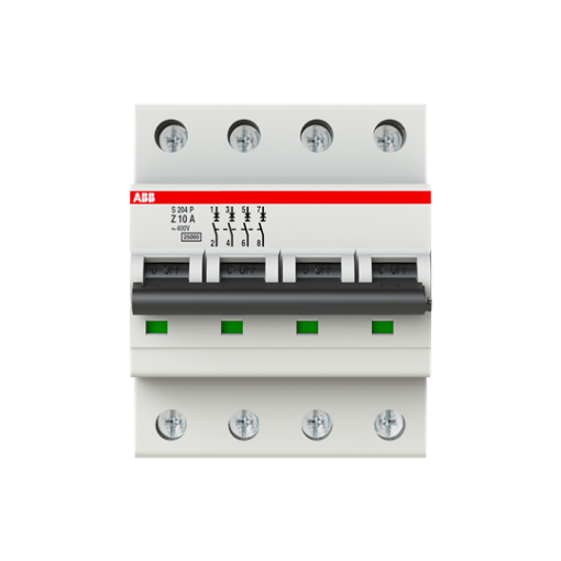 S204P-Z10 Miniature Circuit Breaker - 4P - Z - 10 A