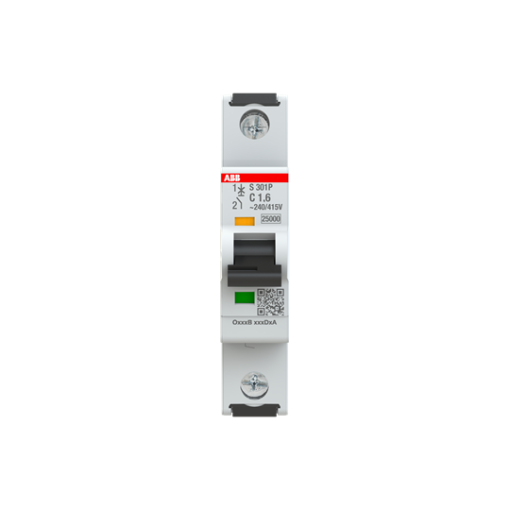 Miniature Circuit Breaker - S300P - 1P - 1.6 A - C - AC 25 kA