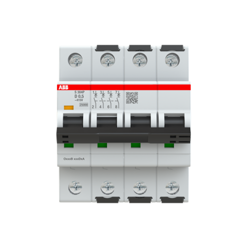 Miniature Circuit Breaker - S300P - 4P - 0.5 A - D - 415 V AC 100 kA