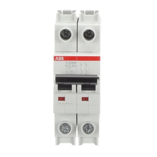 Miniature Circuit Breaker - S200MR - 2P - 0.2 A - K - 230 V AC 10 kA