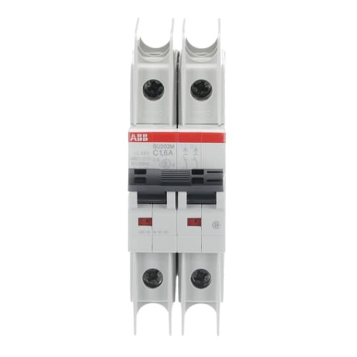 Miniature Circuit Breaker - SU200M - 2P - 1.6 A - C - 400 V AC 11.2 kA