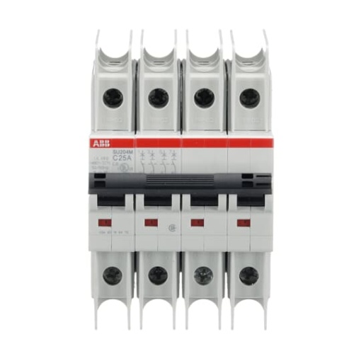 Miniature Circuit Breaker - SU200M - 4P - 25 A - C - 400 V AC 11.2 kA
