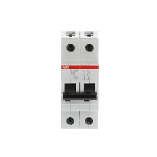 Miniature Circuit Breaker - S200M - 2P - 4 A - C - AC 10 kA