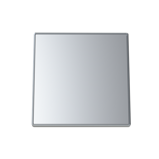 Cover plate Cable outlet with Without imprint Silver - Sky Niessen
