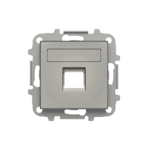 Cover plate Data connection 1 gang Stainless steel - Sky Niessen
