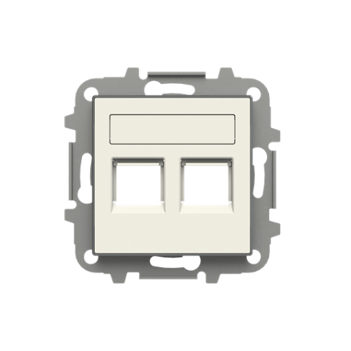 Cover plate Data connection 2 gang White - Sky Niessen