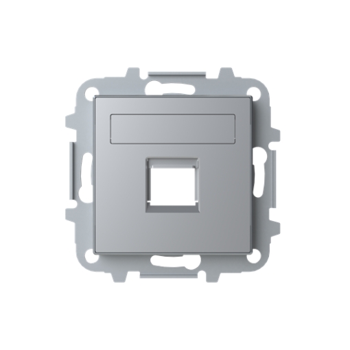 Cover plate Data connection 1 gang Silver - Sky Niessen