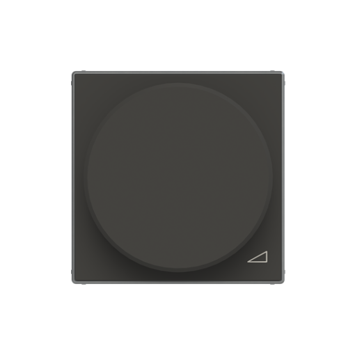 Cover plate Without imprint for Dimmer Turn button Black - Sky Niessen