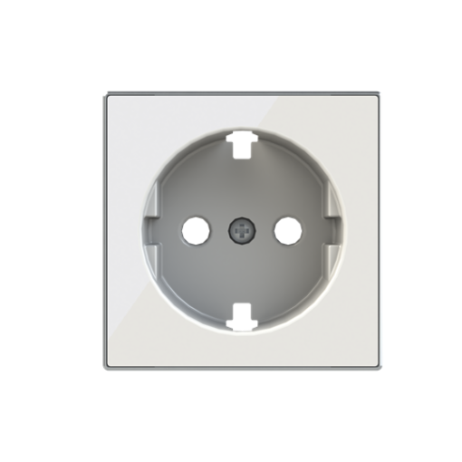 Cover socket outlet Without imprint White Glass - Sky Niessen