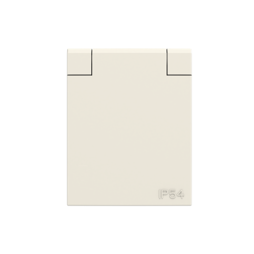 Socket outlet IP54 Without imprint with Hinged Lid White - Various