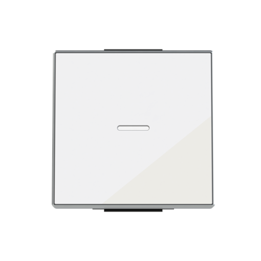 Rocker Without imprint for Switchpush button, Single rocker White Glass - Sky Niessen