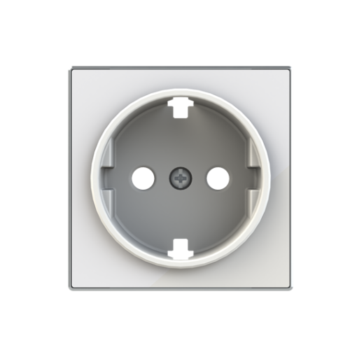 Cover socket outlet Without imprint White Glass - Sky Niessen