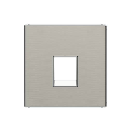 Cover plate Data connection 1 gang Stainless steel - Sky Niessen