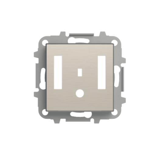 Cover plate Loudness control Central cover plate Stainless steel - Sky Niessen