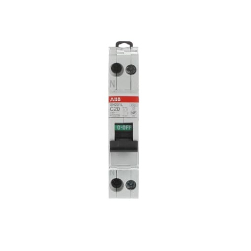 Miniature circuit breaker - SN201L - N Left - 1PN - 20 A - C - 230 V 4.5 kA