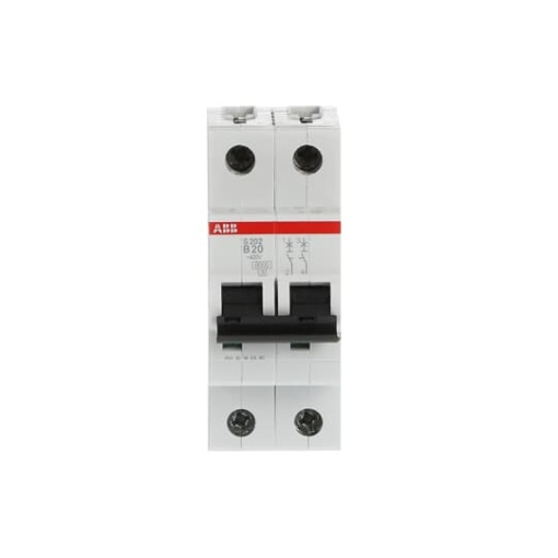 Miniature Circuit Breaker - S200 - 2P - 20 A - B - AC 6 kA