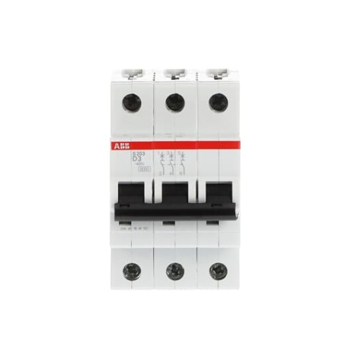 Miniature Circuit Breaker - S200 - 3P - 3 A - D - AC 6 kA