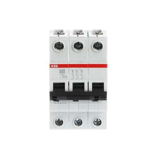 Miniature Circuit Breaker - S200 80-100A - 3P - 80 A - B - AC 6 kA