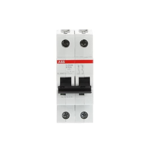 Miniature Circuit Breaker - S200M - 2P - 6 A - K - AC 10 kA