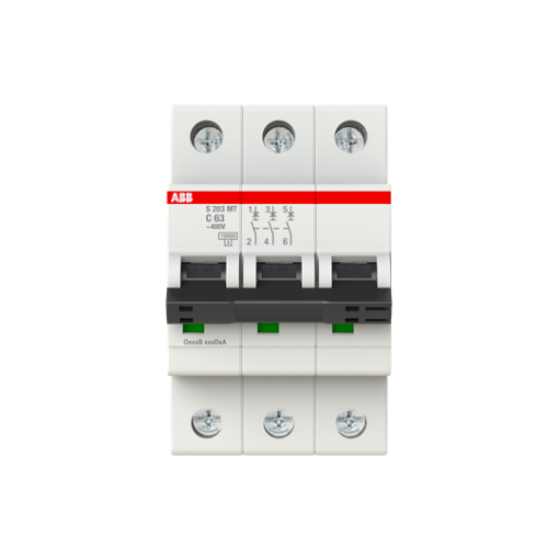 Miniature Circuit Breaker - S200MT - 3P - 63 A - C - 10 kA