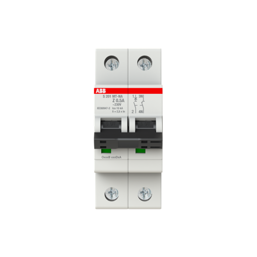 Miniature Circuit Breaker - S200MT - 1PN - 0.5 A - Z - 10 kA