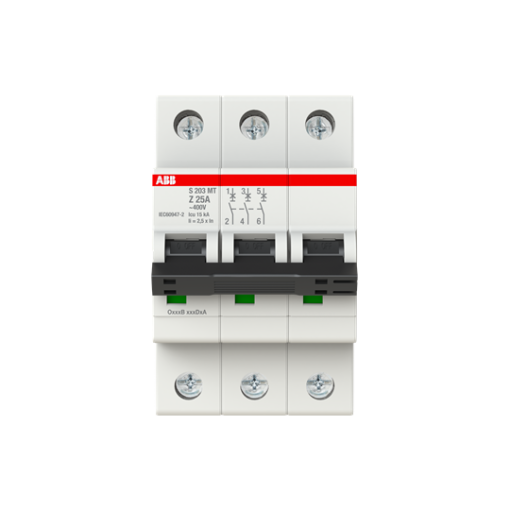 Miniature Circuit Breaker - S200MT - 3P - 25 A - Z - 10 kA