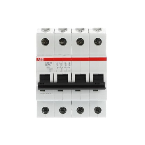 Miniature Circuit Breaker - S200M - 4P - 25 A - B - AC 10 kA