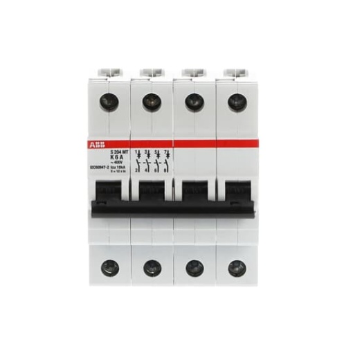 S204MT-K6 Miniature Circuit Breaker - 4P - K - 6 A
