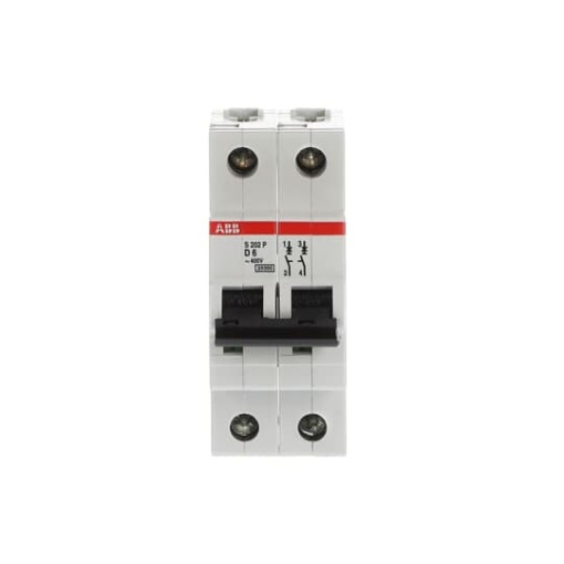 S202P-D6 Miniature Circuit Breaker - 2P - D - 6 A