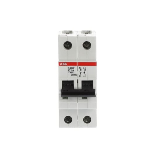 S202P-K2 Miniature Circuit Breaker - 2P - K - 2 A