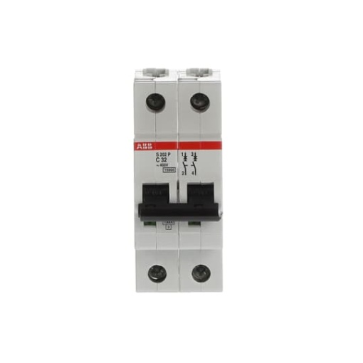 Miniature Circuit Breaker - S200P - 2P - 32 A - C - AC 15 kA