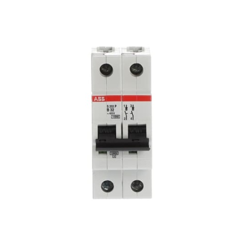 Miniature Circuit Breaker - S200P - 2P - 32 A - B - AC 15 kA
