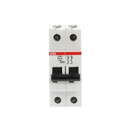 S202P-K6 Miniature Circuit Breaker - 2P - K - 6 A