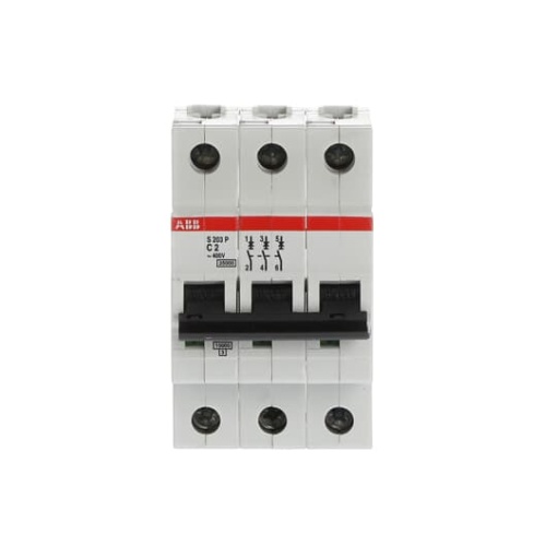 S203P-C2 Miniature Circuit Breaker - 3P - C - 2 A