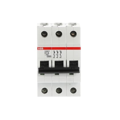 S203P-K3 Miniature Circuit Breaker - 3P - K - 3 A