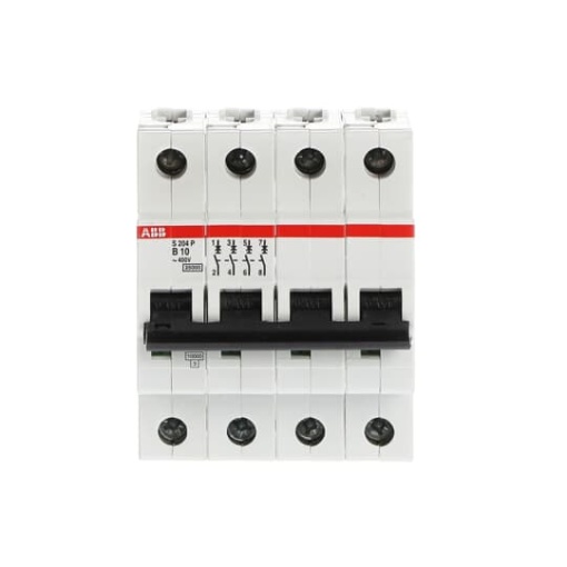 S204P-B10 Miniature Circuit Breaker - 4P - B - 10 A