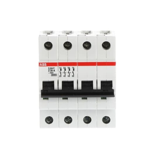 S204P-Z20 Miniature Circuit Breaker - 4P - Z - 20 A