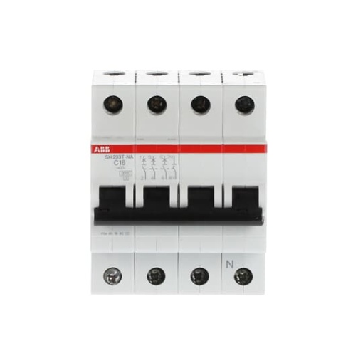 Miniature Circuit Breaker - SH200T - 3PN - 16 A - C - AC 3 kA