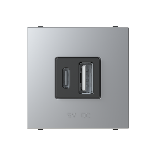 USB charger Breakout cable with USB AC Silver  - Zenit