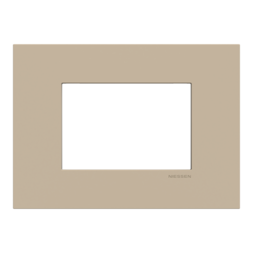 Frame 3 modules 1gang Champagne - Zenit